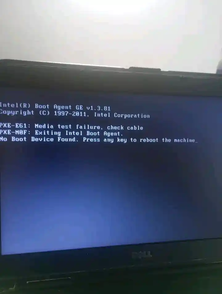 No boot device found