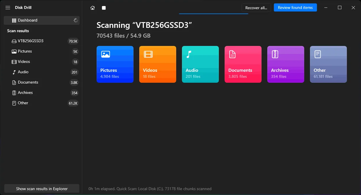 User-friendly interface of Disk Drill Disk Drill