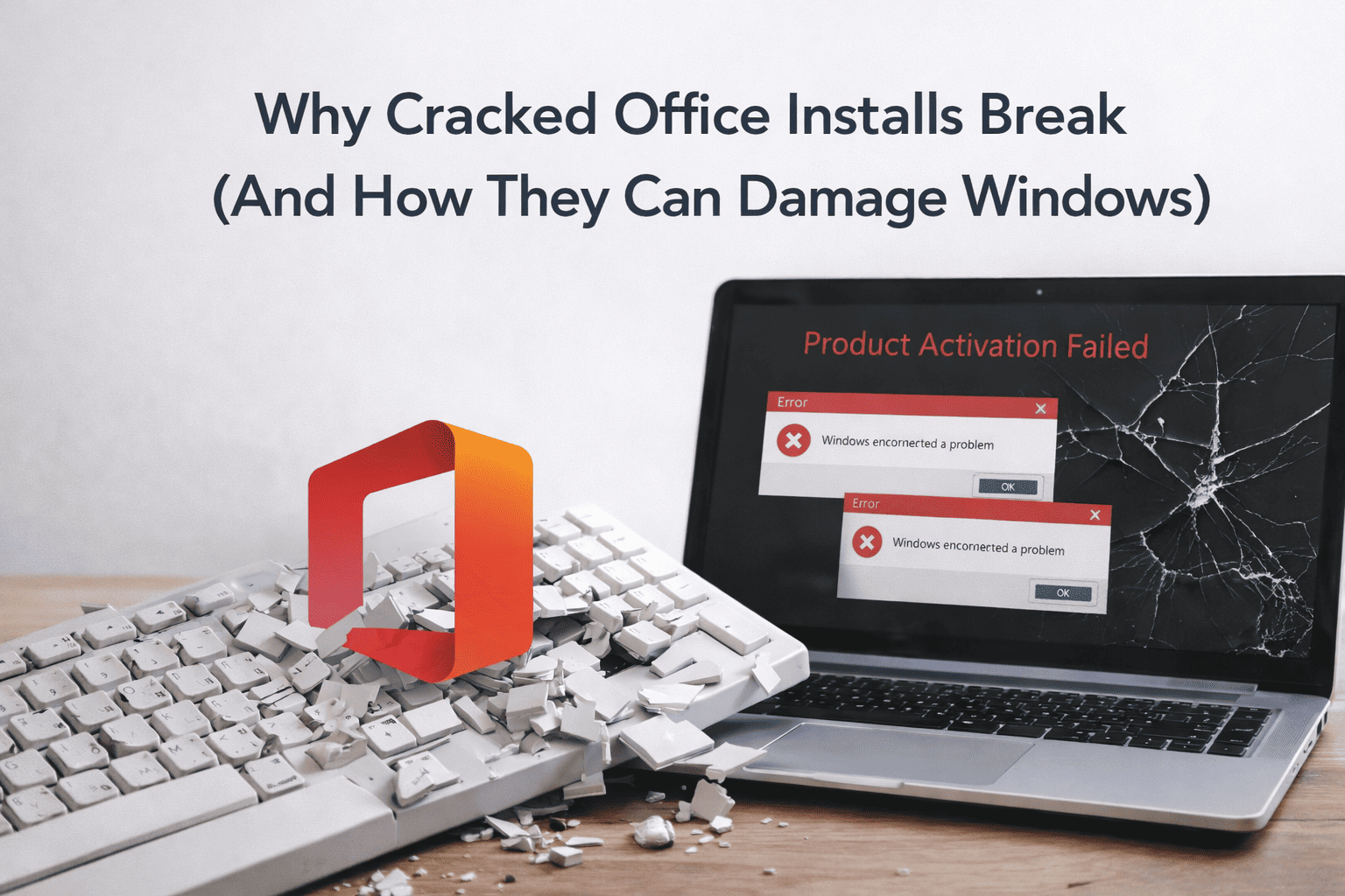 Why Cracked Microsoft Office Installs Break So Often (And Can Even Damage Microsoft Windows)